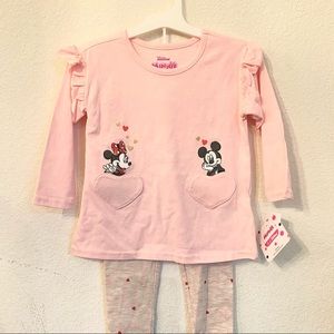 NWT Minnie long sleeve and leggings set